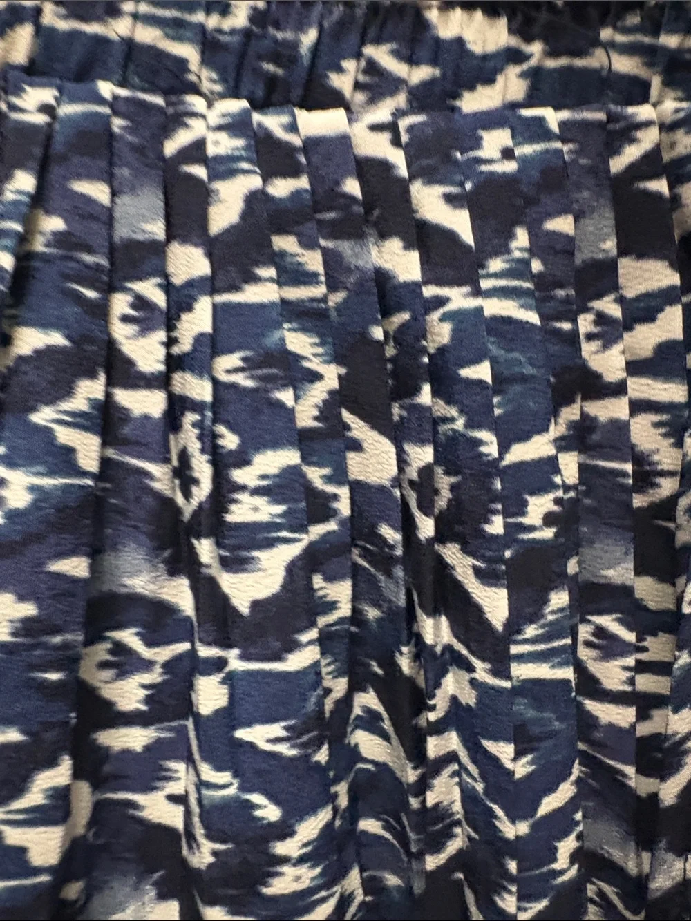 Alice Blue Navy and White Tiered Print Skirt - Picture 2 of 5